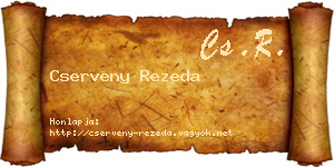 Cserveny Rezeda névjegykártya